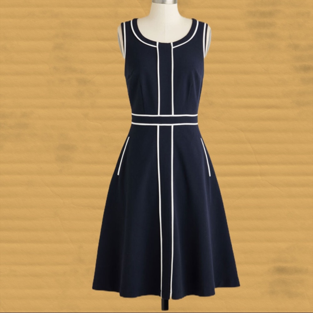 On hold-ModCloth Roving Reporter Dress in Navy NWT